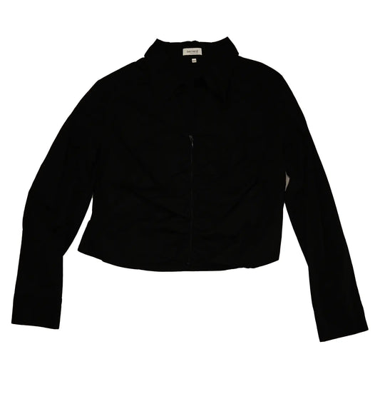 Midnight Chic: Vintage Bernardi Black Cropped Blouse