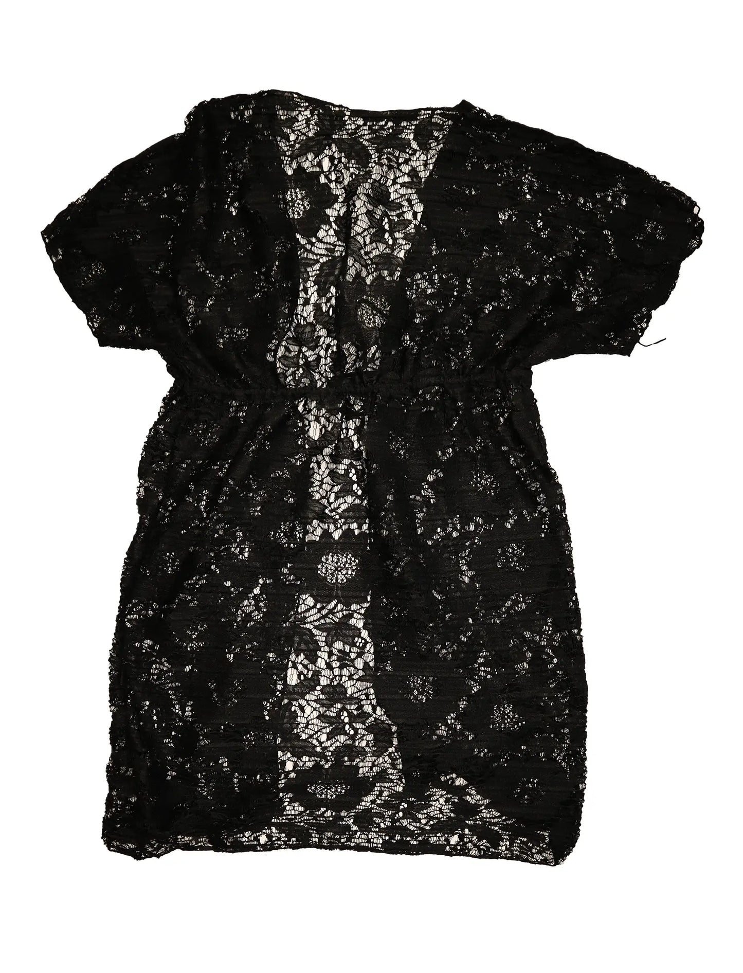 Beachside Chic: Pre-Loved Black Lace Kimono