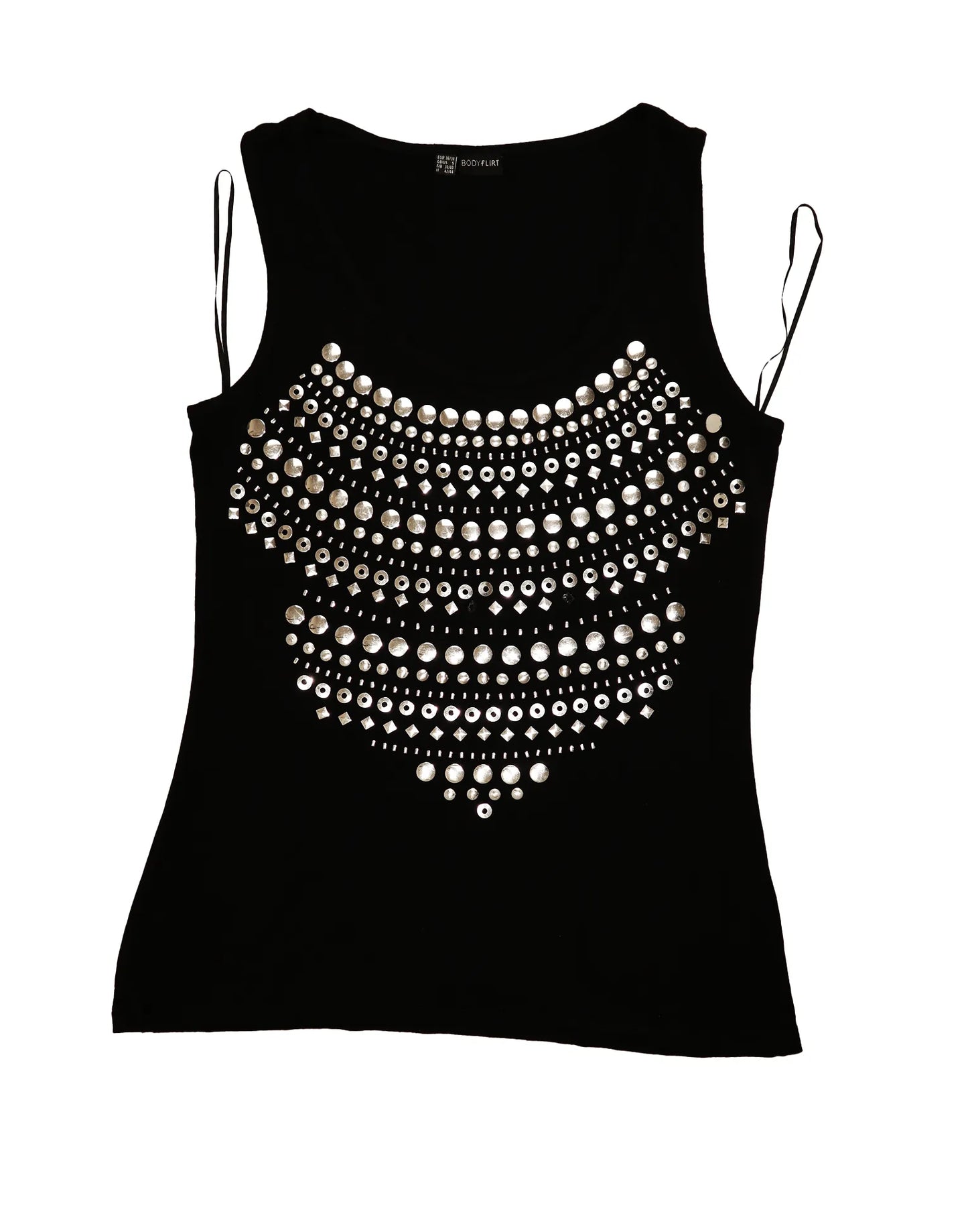 Party-Ready Sparkle: Pre-Loved Black Lurex Tank Top