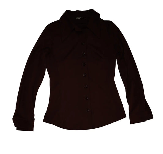 Vintage Bordeaux FUSION Blouse: Effortless Elegance for the Modern Woman