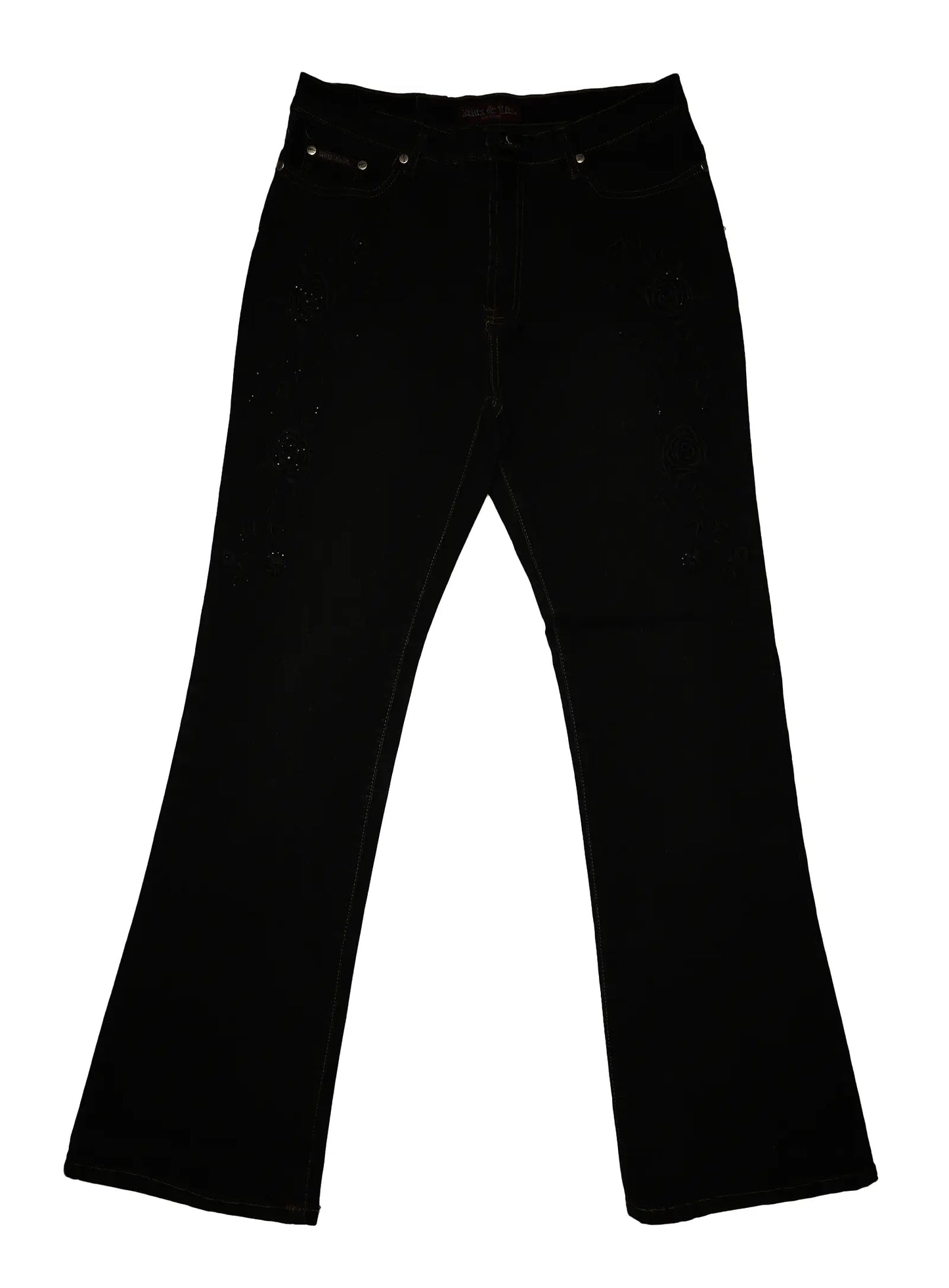 Rock & Roll Revival: Vintage Max & Liu Black Bootcut Jeans