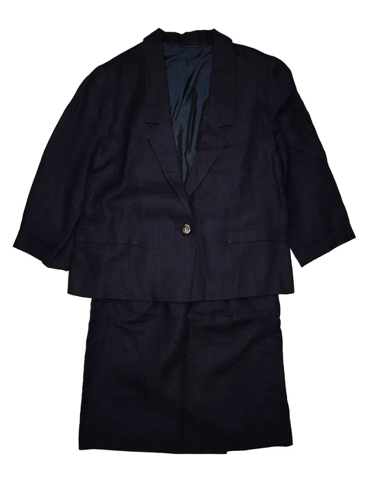 Timeless Elegance: Vintage Navy Blue Skirt Suit