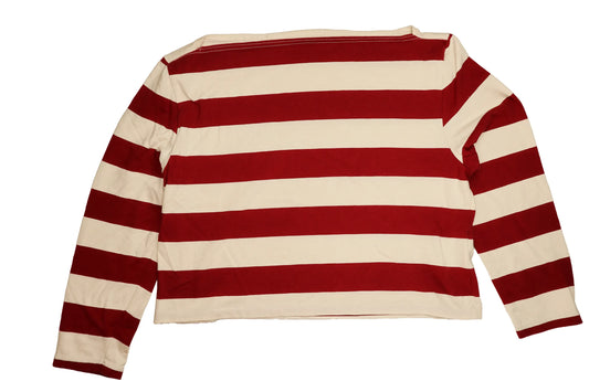 Vintage Ralph Lauren Shirt - Beige & Red Stripes (Women's)