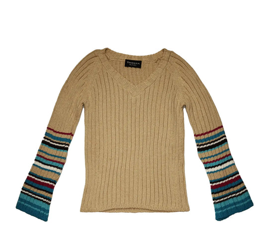 Urban Chic: Vintage Tribeca N.Y.C. Sweater with Bold Stripes