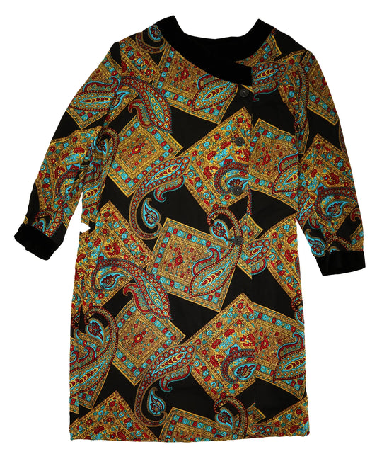 Bohemian Rhapsody: Vintage Paisley Shift Dress